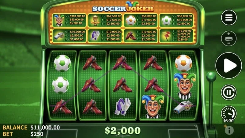Soccer Joker - teaglaim bhuaiteach ar na ríleanna